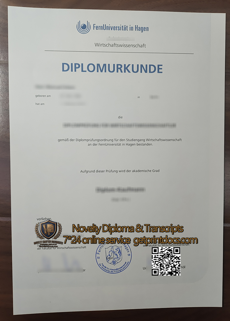 FernuniversitäT In Hagen Faculty Of Economics Diploma