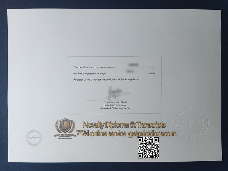 Politeknik Port Dickson diploma back