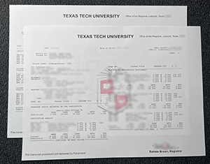 Texas Tech University transcript1