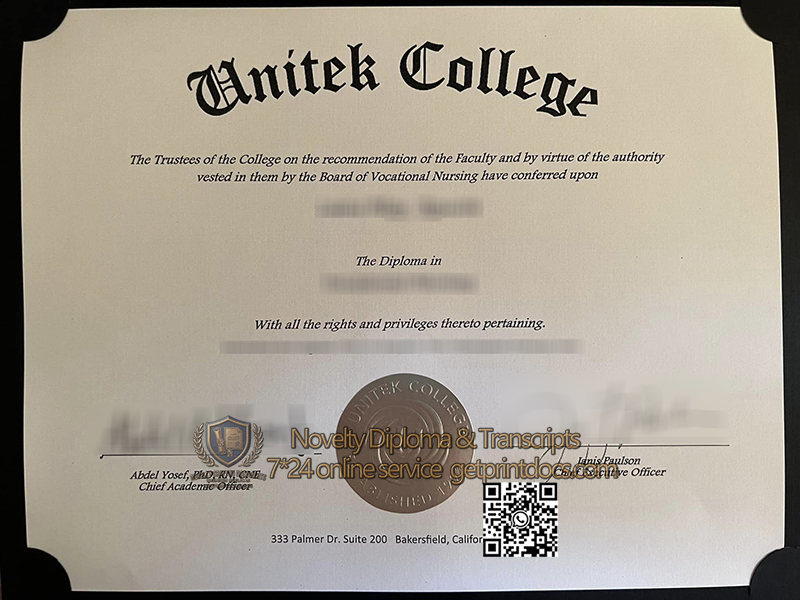 Unitek college diploma