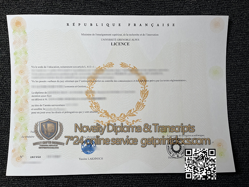 Université Grenoble Alpe diploma