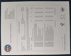 University Of Edinburgh Transcipt1