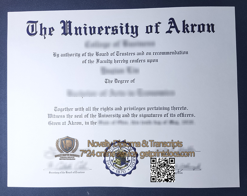 University of Akron diploma