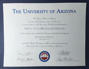 University of Arizona diploma-1