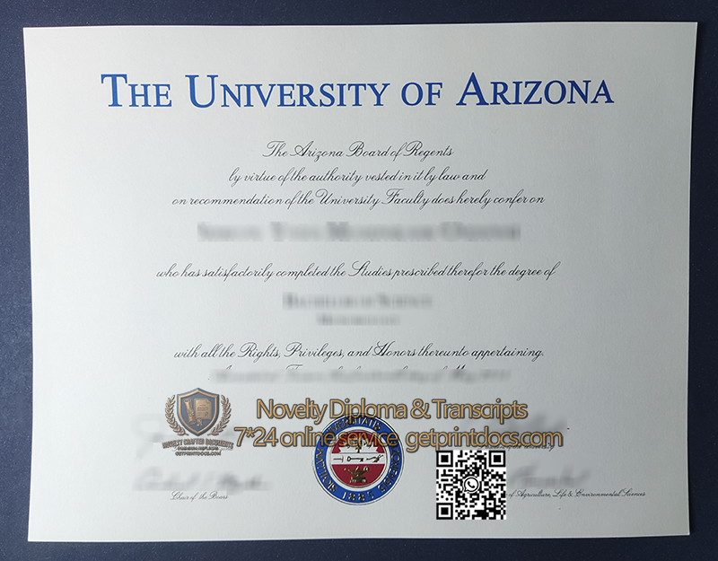 University of Arizona diploma
