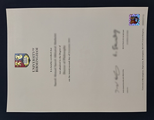 University of Birmingham diploma-1