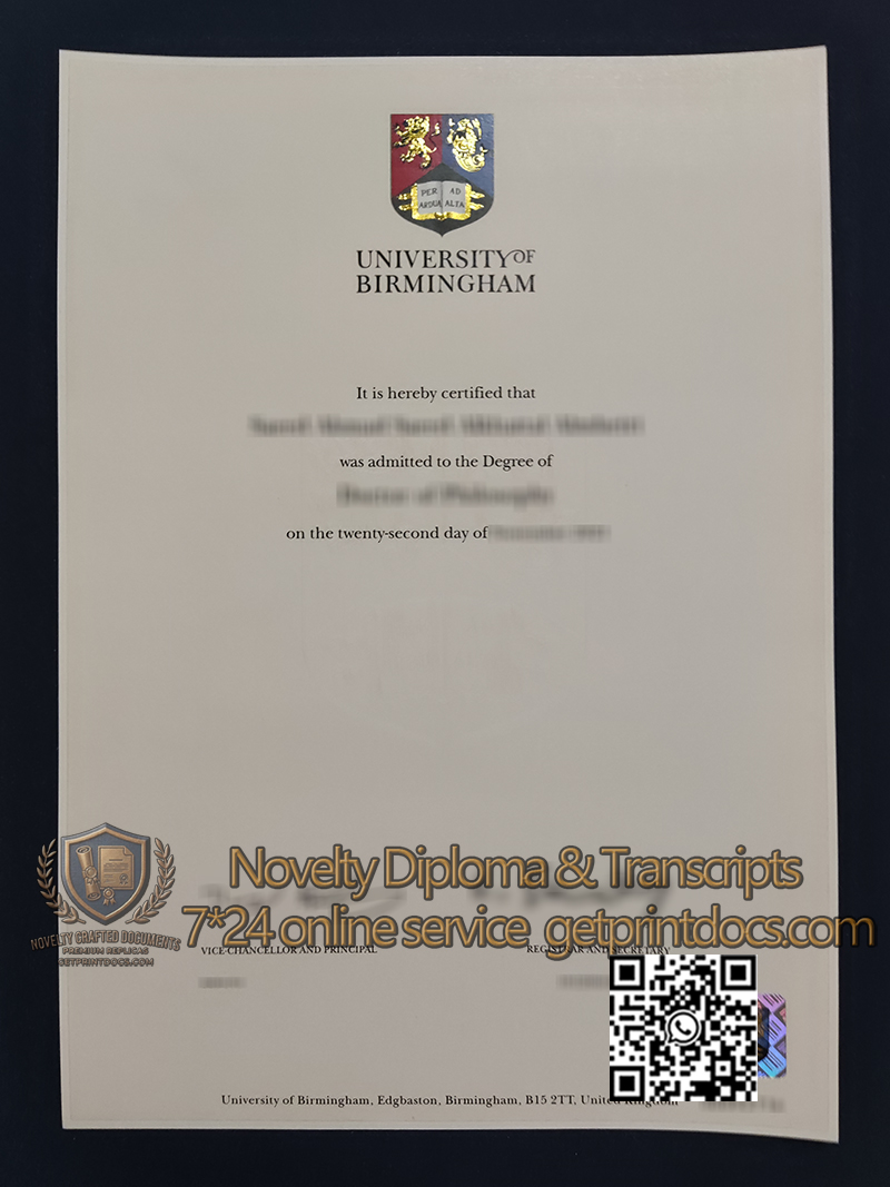 University of Birmingham diploma