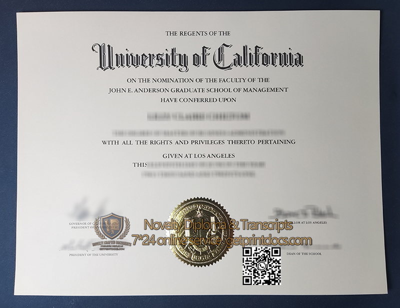 University of California, Los Angeles diploma