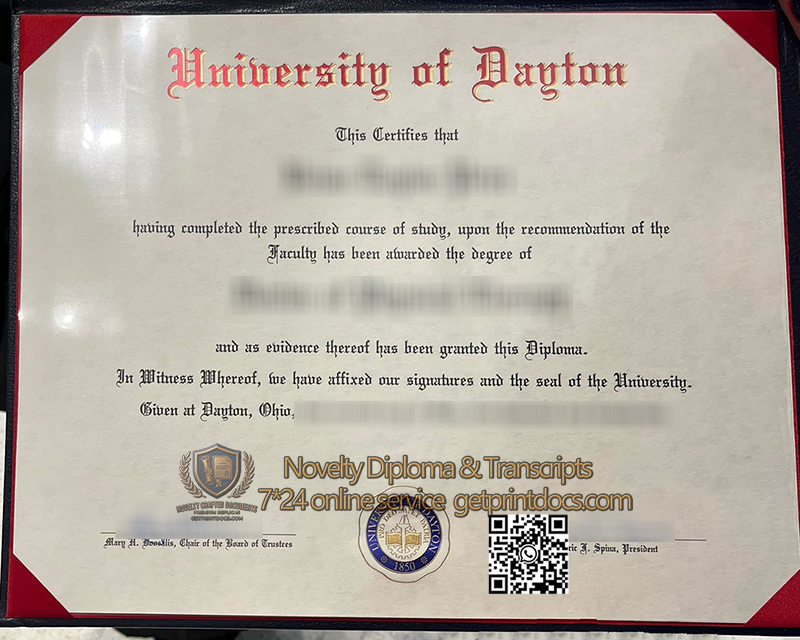 University of Dayton diploma