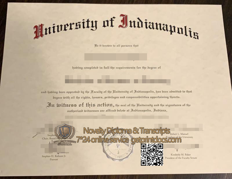 University of Indianapolis diploma