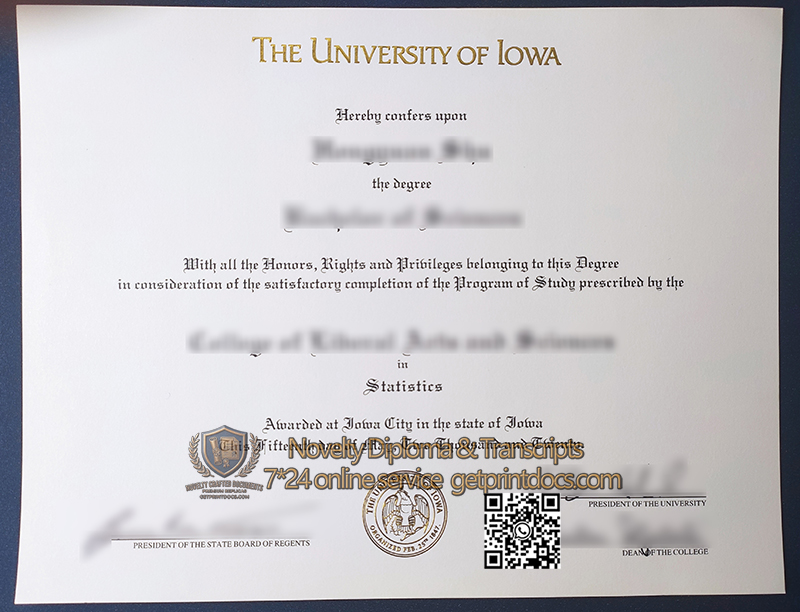 University of Iowa diploma