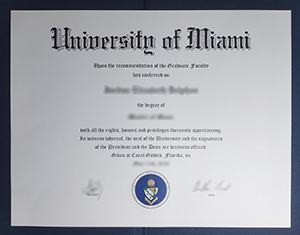 University of Miami diploma-1