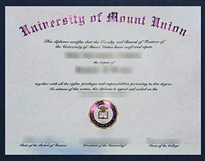 University of Mount Union diploma-1