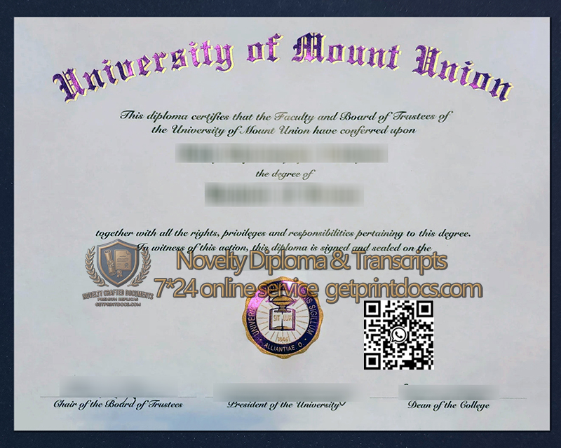 University of Mount Union diploma
