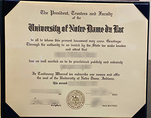 University of Notre Dame du Lac diploma-1
