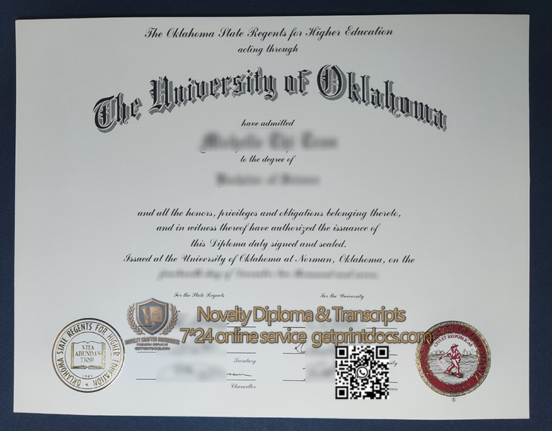 University of Oklahoma Bachelor diploma