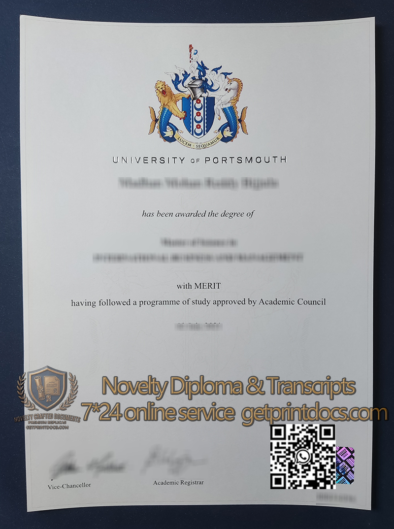 University of Portsmouth diploma