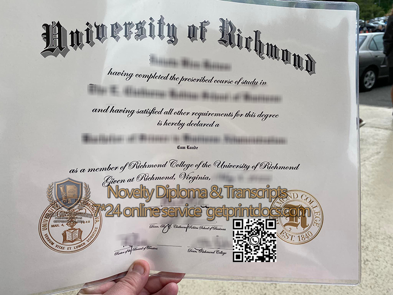 University of Richmond diploma