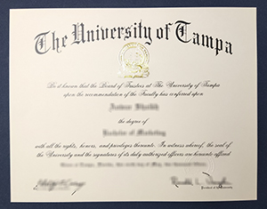 University of Tampa diploma-1