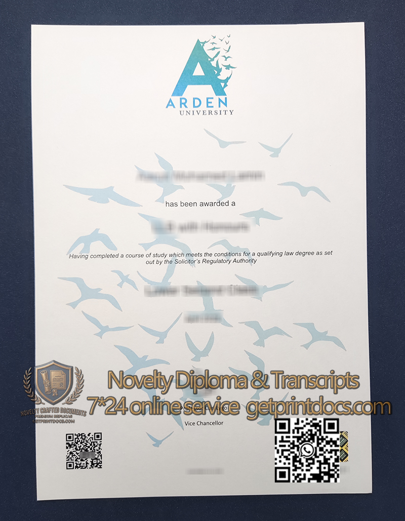 Arden University diploma