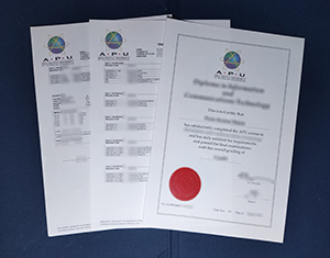 Asia Pacific University diploma and transcript-FI