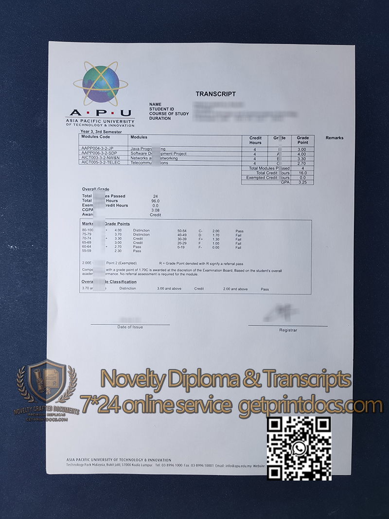 Asia Pacific University transcript-2