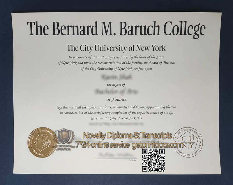 Baruch College Bernard M Baruch College diploma