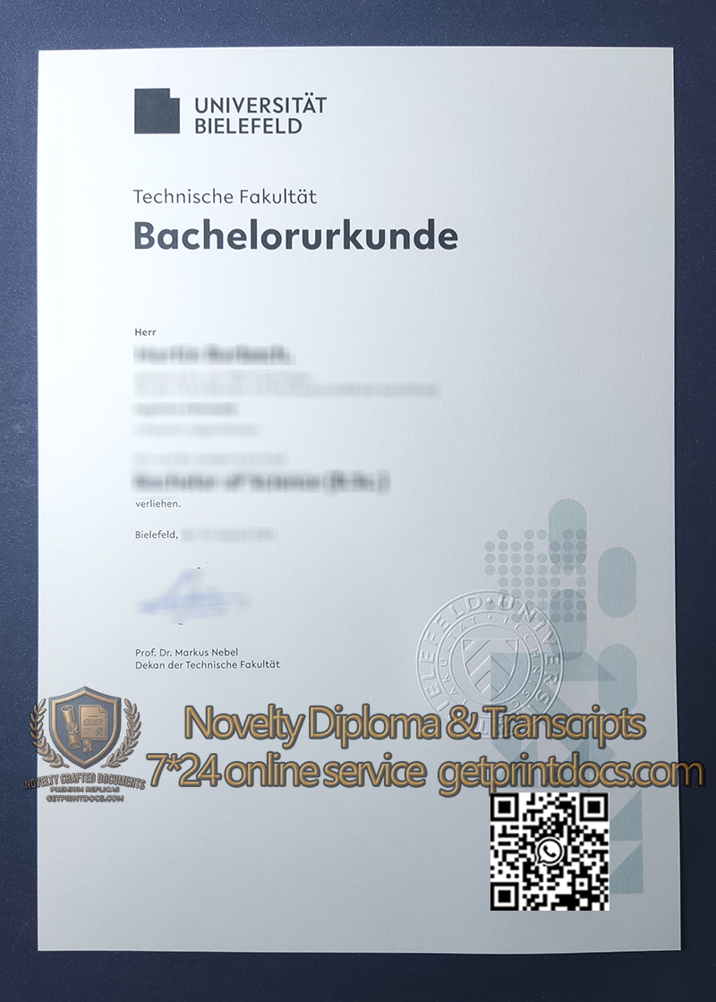 Bielefeld University diploma