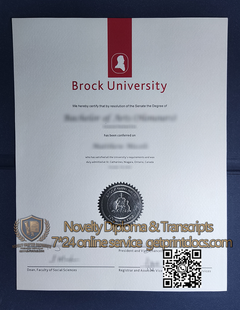Brock University diploma