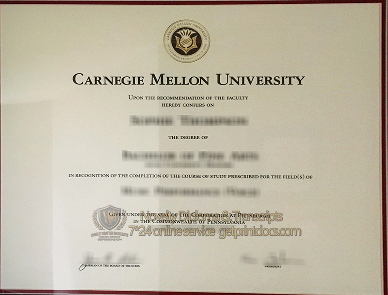 Carnegie Mellon University diploma