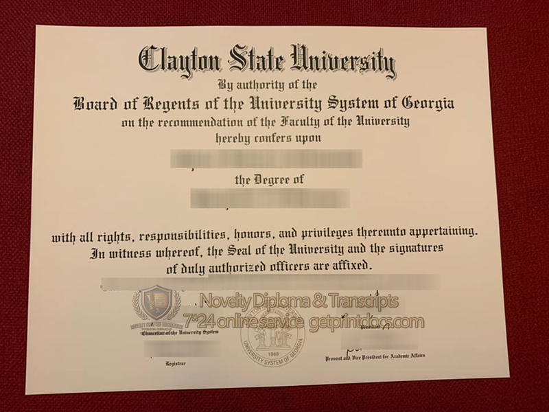 Clayton State University diploma