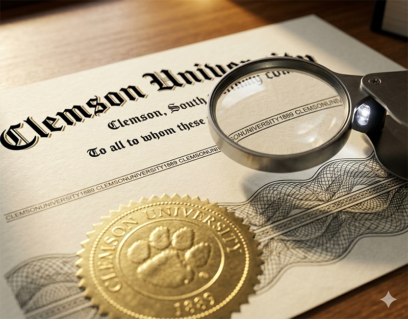 Clemson University Diploma