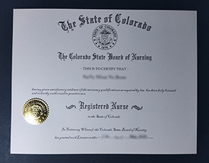 Colorado Registered Nurse certificate-FI
