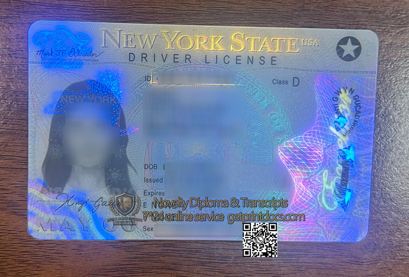 New York State Driver License Laser anti-counterfeiting