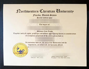 Northwestern Christian University diploma-FI
