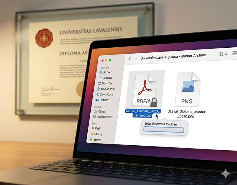 Université Laval diploma digitally