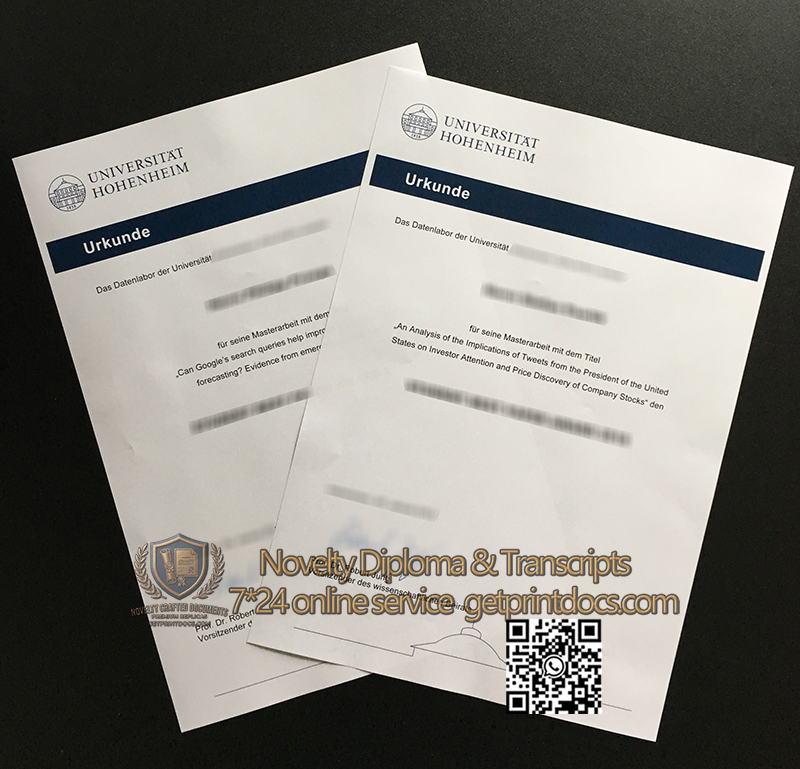 University of Hohenheim diploma