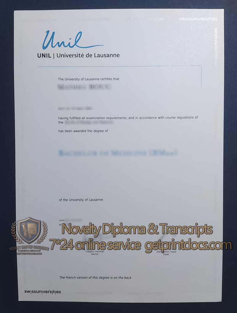 University of Lausanne diploma