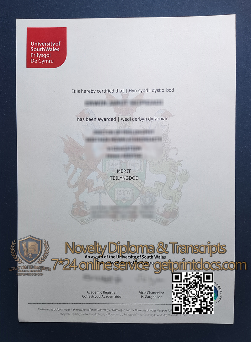 University of South Wales diploma